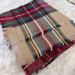 Plaid Blanket Scarf